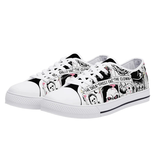 Horror Characters Women Shoes, All-Over Print Halloween Costume, Halloween Gift for Movie & Book Lovers