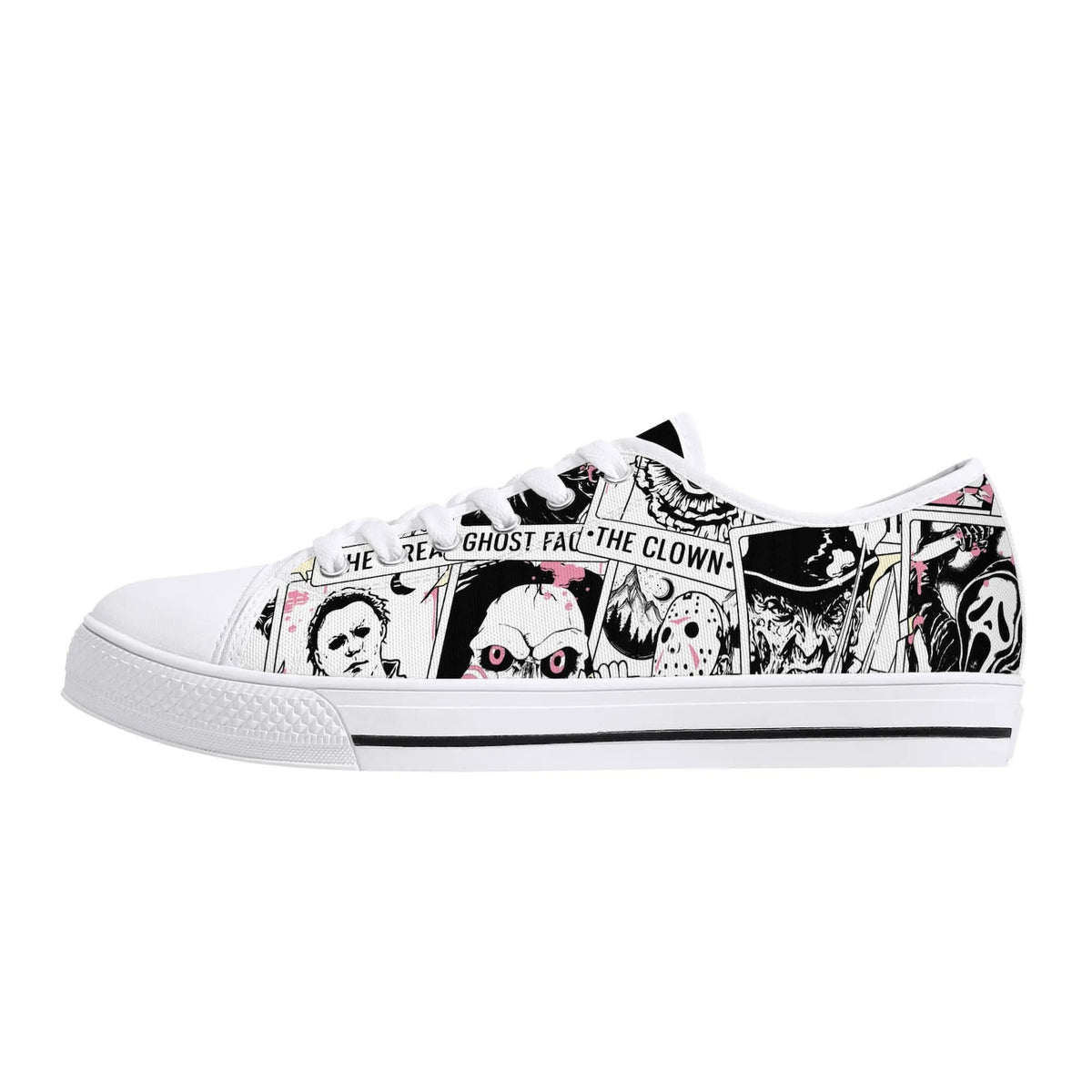 Horror Characters Women Shoes, All-Over Print Halloween Costume, Halloween Gift for Movie & Book Lovers