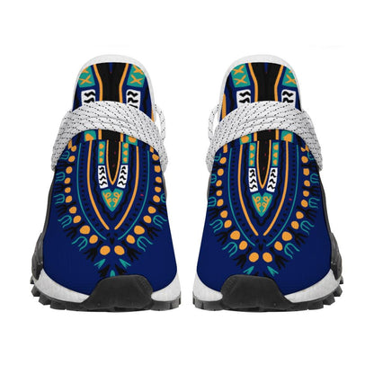 Dashiki African Print Sneakers | Unisex Mid-Top Shoes | Afrocentric Breathable Trainers | Non-Slip Walking Shoes | Streetwear Gift