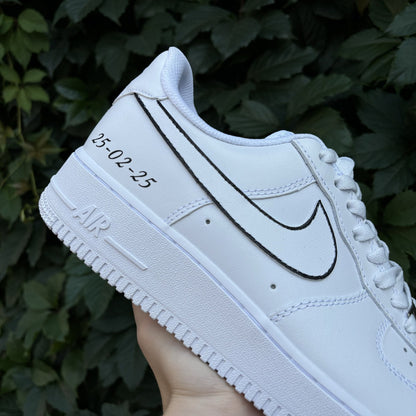 Wedding Sneakers for Groom / Air Force 1 Handpainted Groom's Shoes