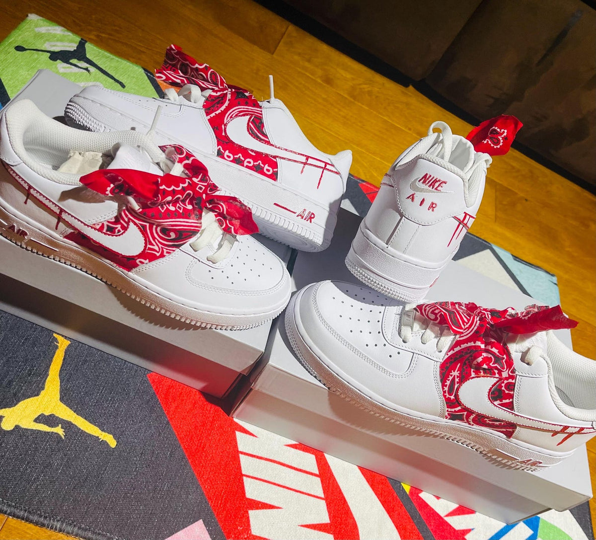 Custom Bandana AF1s Sneakers