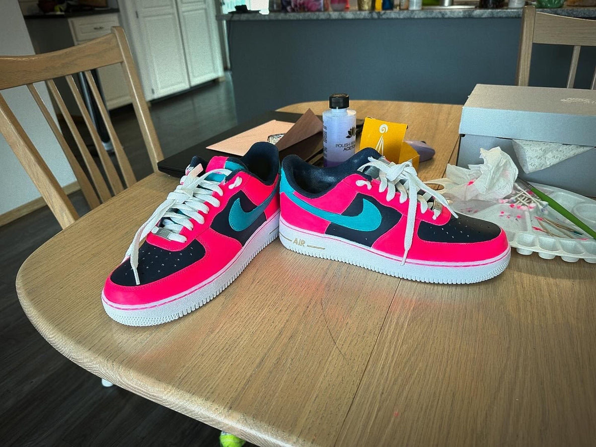 Custom with added artwork sneakers