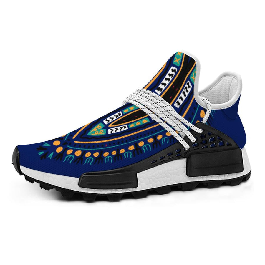Dashiki African Print Sneakers | Unisex Mid-Top Shoes | Afrocentric Breathable Trainers | Non-Slip Walking Shoes | Streetwear Gift