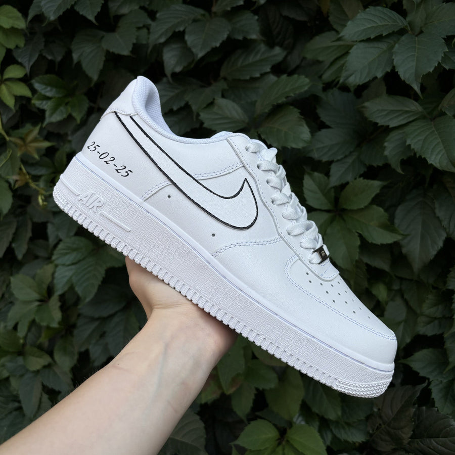 Wedding Sneakers for Groom / Air Force 1 Handpainted Groom's Shoes
