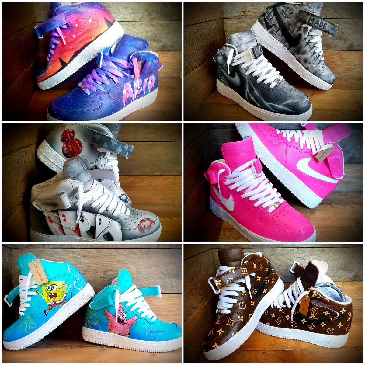 Personalised Custom Painted Air Force 1 Mid Boot/Sneakers/Shoes/Kicks/Premium