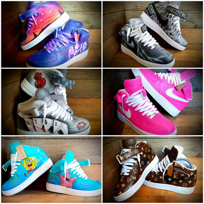 Personalised Custom Painted Air Force 1 Mid Boot/Sneakers/Shoes/Kicks/Premium