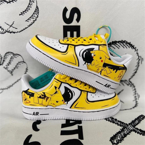 Hand Painted Air Force 1 Sneakers: Custom Anime Shoes white personalized gift design wedding fashion trainers