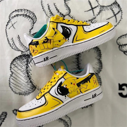 Hand Painted Air Force 1 Sneakers: Custom Anime Shoes white personalized gift design wedding fashion trainers