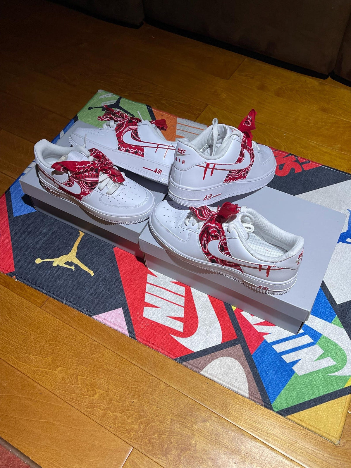 Custom Bandana AF1s Sneakers