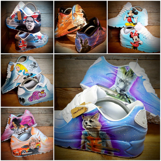 Personalised Custom Painted Air Max 90/Sneakers/Shoes/Kicks/Premium