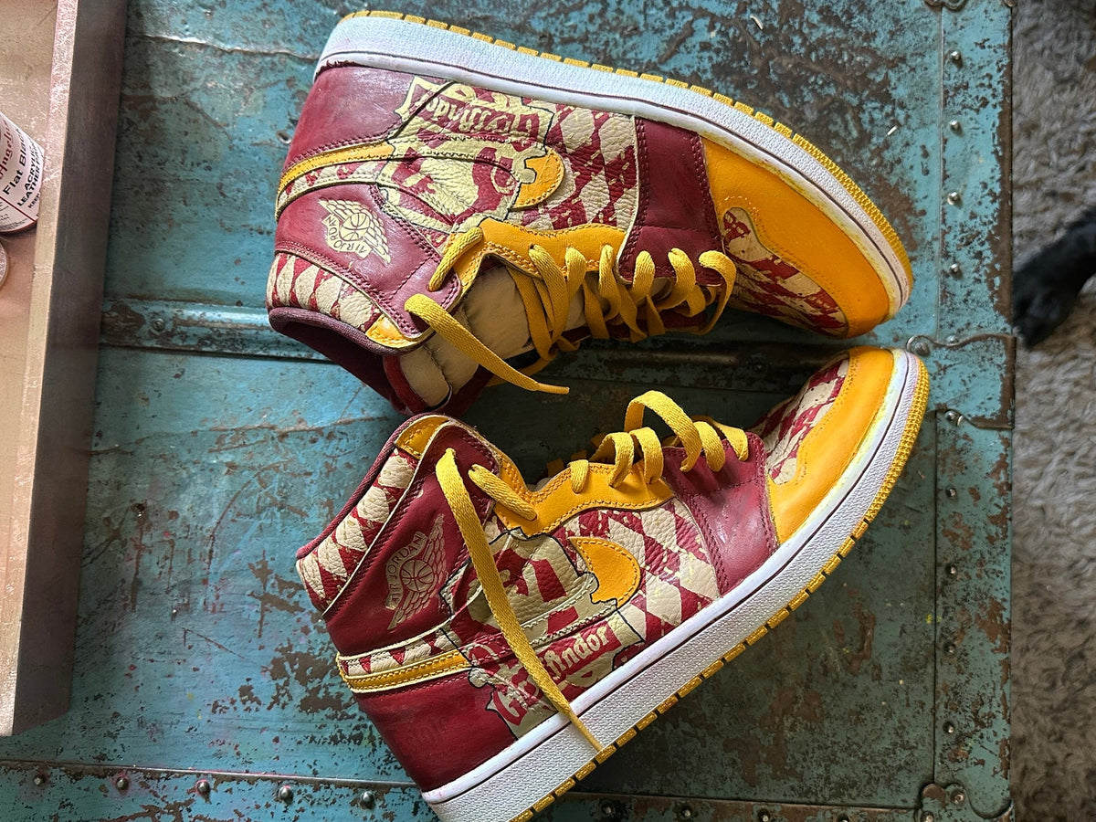 Custom with added artwork sneakers