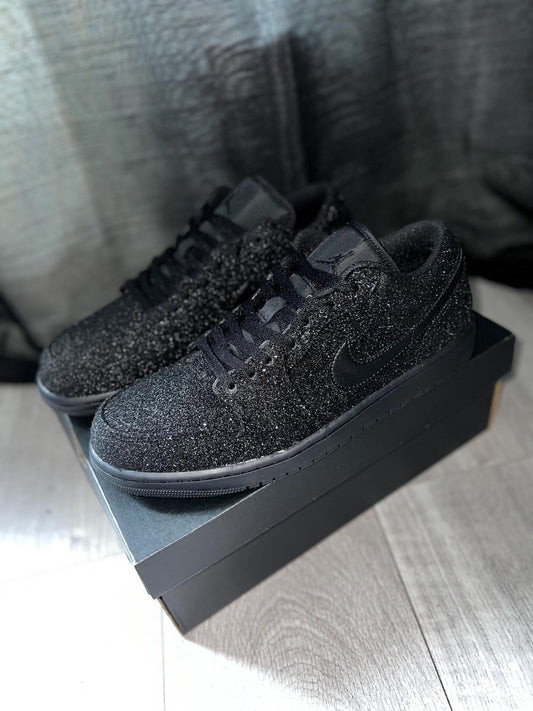 Black Glitter Custom Jordan 1s