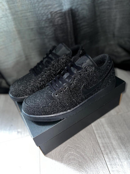 Black Glitter Custom Jordan 1s