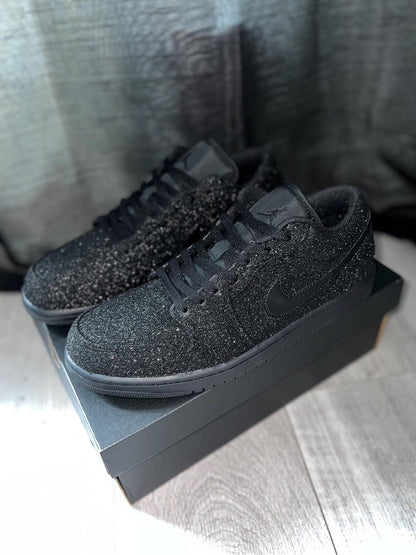Black Glitter Custom Jordan 1s