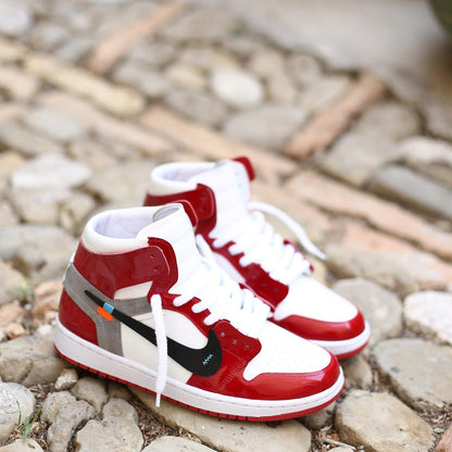 Handmade Italian Leather J1 High-Top Sneakers, Custom Trainers