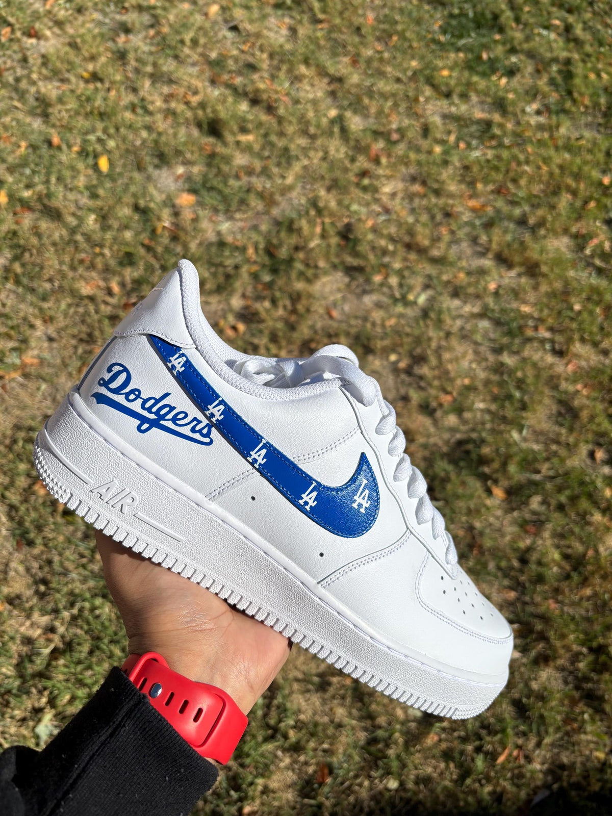 LA Dodgers World Series Champs Sneakers: Custom Painted Air Force 1s (US Men's Sizes)
