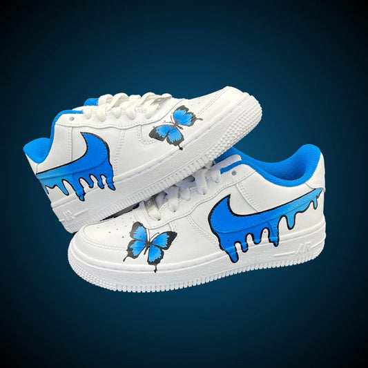 Custom “Butterfly Drip” Air Force 1 Shoes