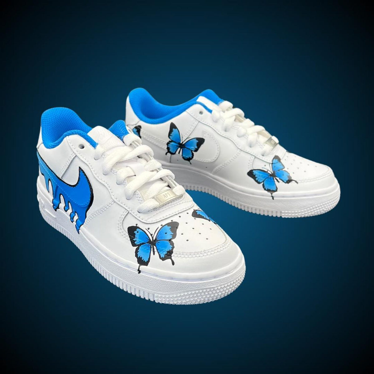 Custom “Butterfly Drip” Air Force 1 Shoes