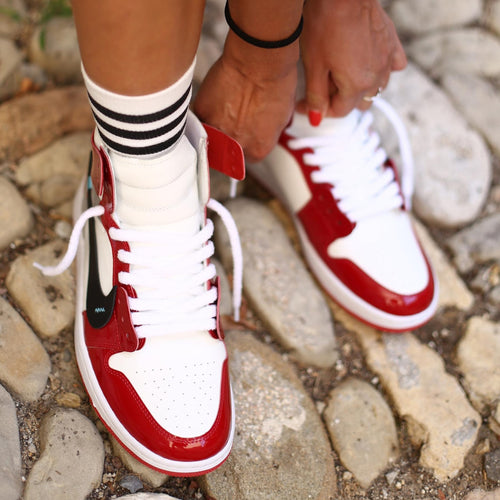 Handmade Italian Leather J1 High-Top Sneakers, Custom Trainers