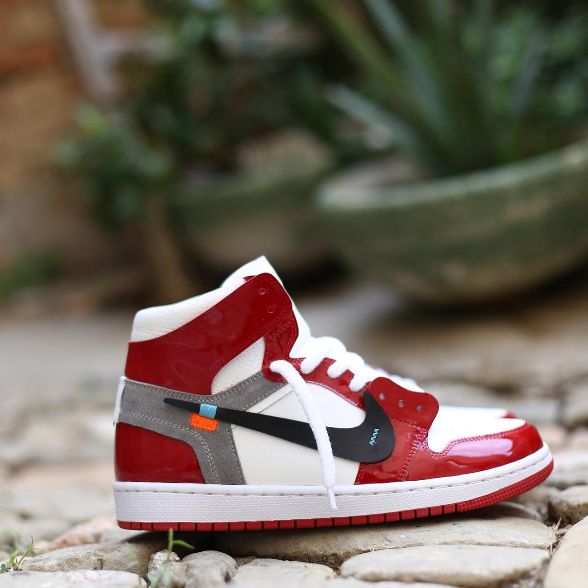 Handmade Italian Leather J1 High-Top Sneakers, Custom Trainers