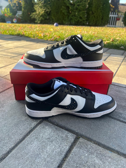 Dunks with Black Rhinestones | Custom Design | Trendy Streetwear | Bridal sneaker
