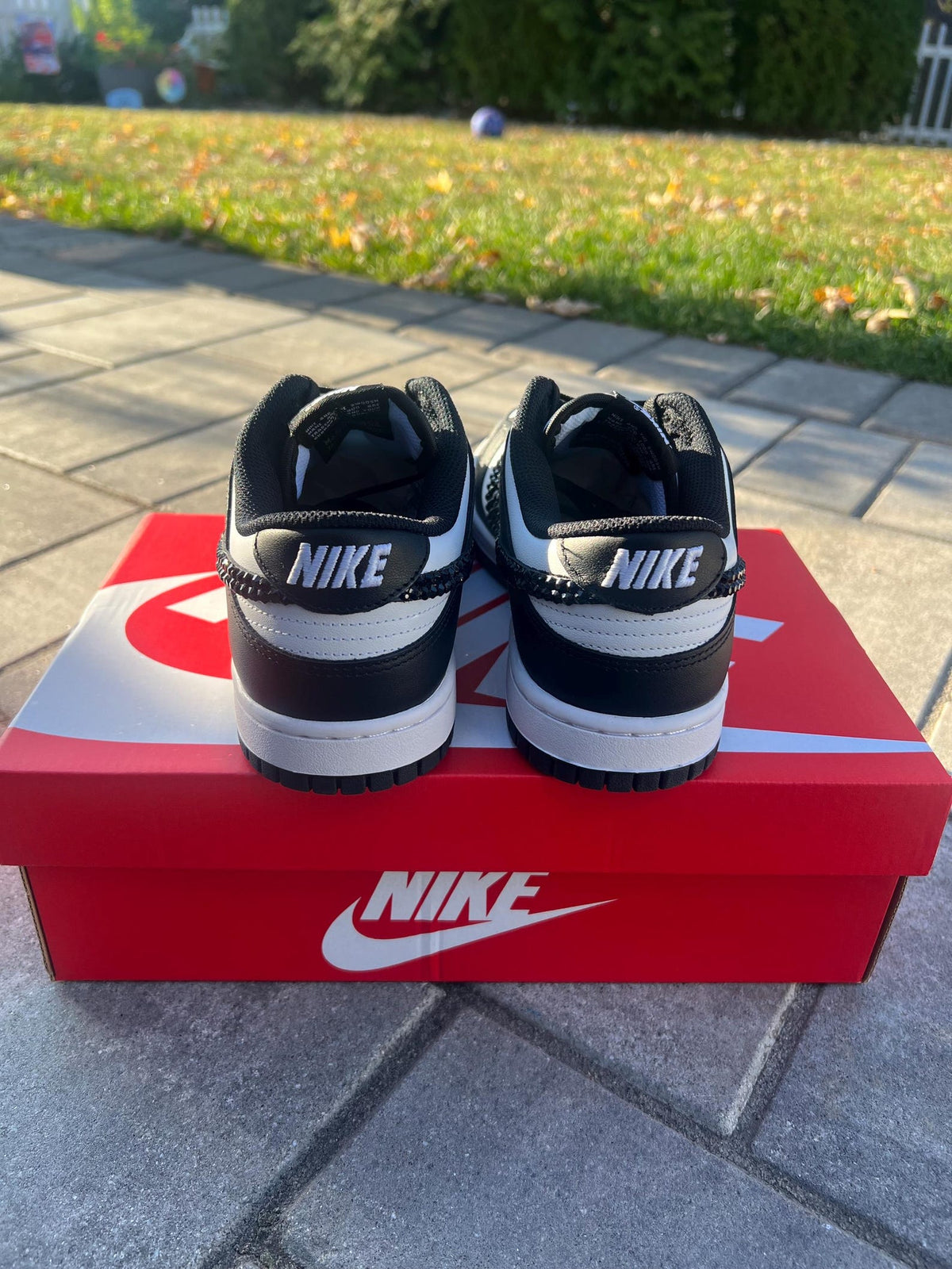 Dunks with Black Rhinestones | Custom Design | Trendy Streetwear | Bridal sneaker