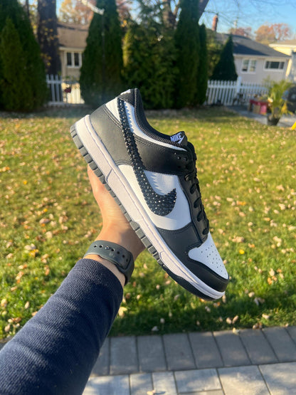 Dunks with Black Rhinestones | Custom Design | Trendy Streetwear | Bridal sneaker