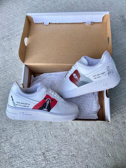 Scream Horror Custom Sneakers | Ghost Face Inspired Hand-Painted Shoes | Slasher Movie Fan Gift | Horror-Themed Drip Sneakers