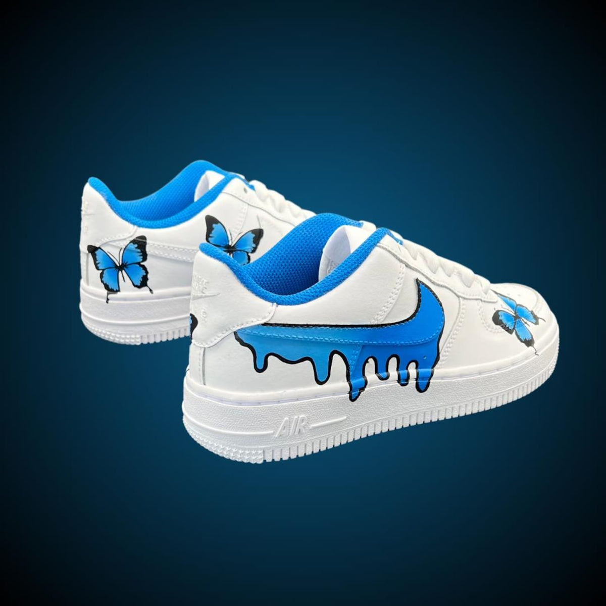 Custom “Butterfly Drip” Air Force 1 Shoes
