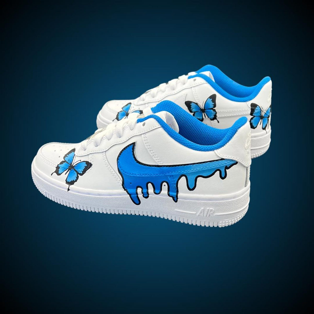 Custom “Butterfly Drip” Air Force 1 Shoes