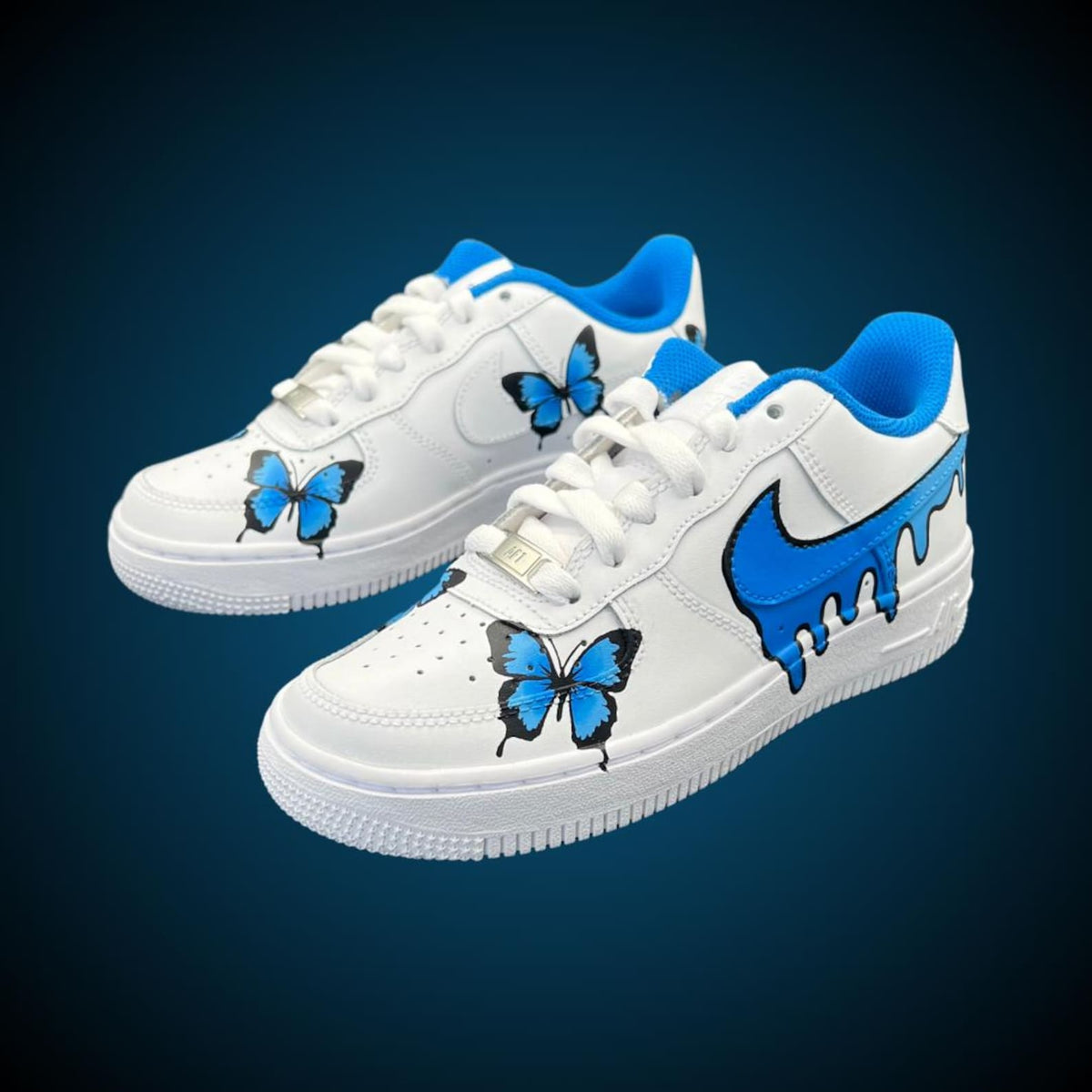Custom “Butterfly Drip” Air Force 1 Shoes