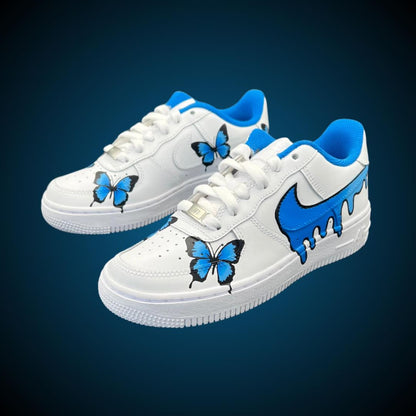 Custom “Butterfly Drip” Air Force 1 Shoes
