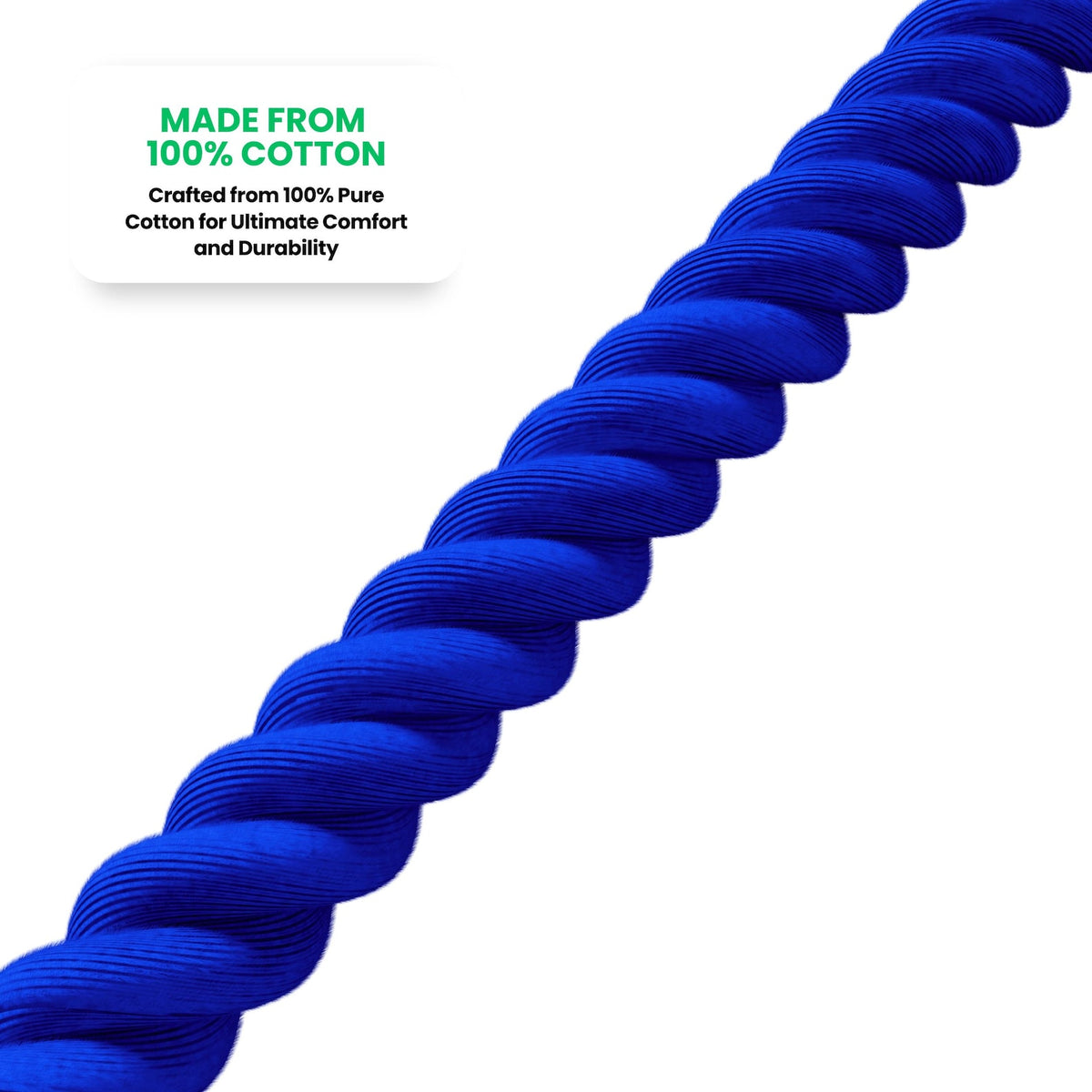 Chunky Blue Organic Cotton Rope Shoelaces: Custom AF1 Sneaker Laces