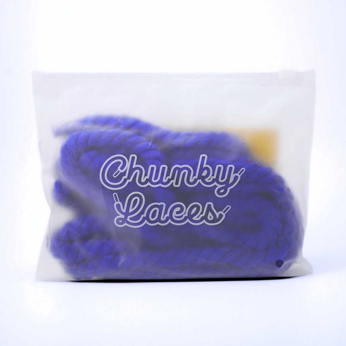 Chunky Blue Organic Cotton Rope Shoelaces: Custom AF1 Sneaker Laces