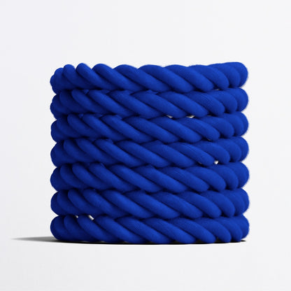 Chunky Blue Organic Cotton Rope Shoelaces: Custom AF1 Sneaker Laces