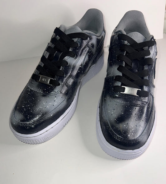 Custom AirForce 1\ Black and Cream- Lost Dimension|Adults & Kids|Creative Hand Painted Gift