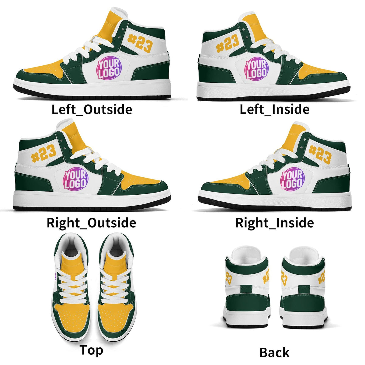 Custom Green Bay Inspired Shoes | Personalized Sneakers with Your Logo, Name & More | Unisex and Kids