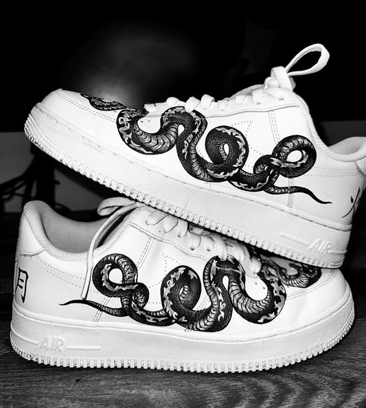 Custom AirForce 1, Custom Nike Shoes, Hand-Painted Gift, Low Dunks, Snake custom, Cool New Trending