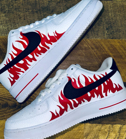 Custom Nike AirForce 1, Dragon & Flames, Hand-Painted Gift, Low Dunks, Cool New Trending