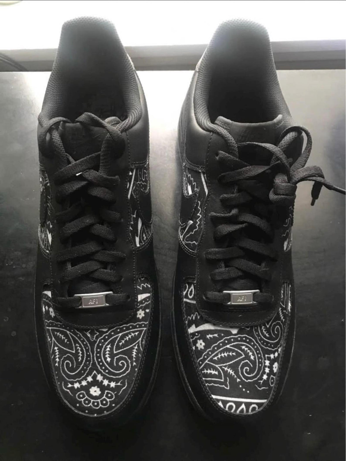Custom Black Bandana Nke Air Force 1