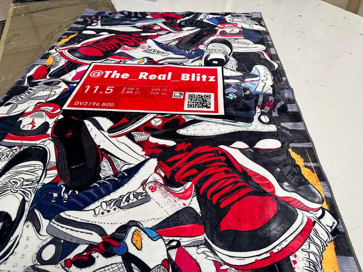Sneakers Shoes Rug, Custom Rug, Personalized Rug, Street Cool Rug, Sneakers Decor Rug, Sneaker Art, Fashion Street Rug, Area Rug, Shoes Room