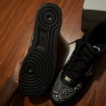 Custom Black Bandana Nke Air Force 1