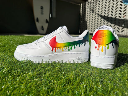 Custom AirForce 1, Custom Nike Shoes, Rainbow Drip Custom, Hand-Painted Gift, Low Dunks, Cool New Trending