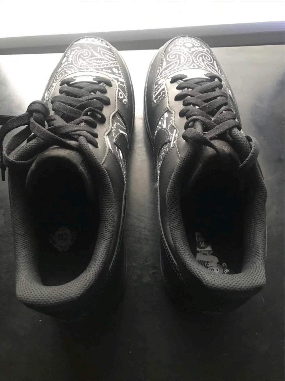 Custom Black Bandana Nke Air Force 1