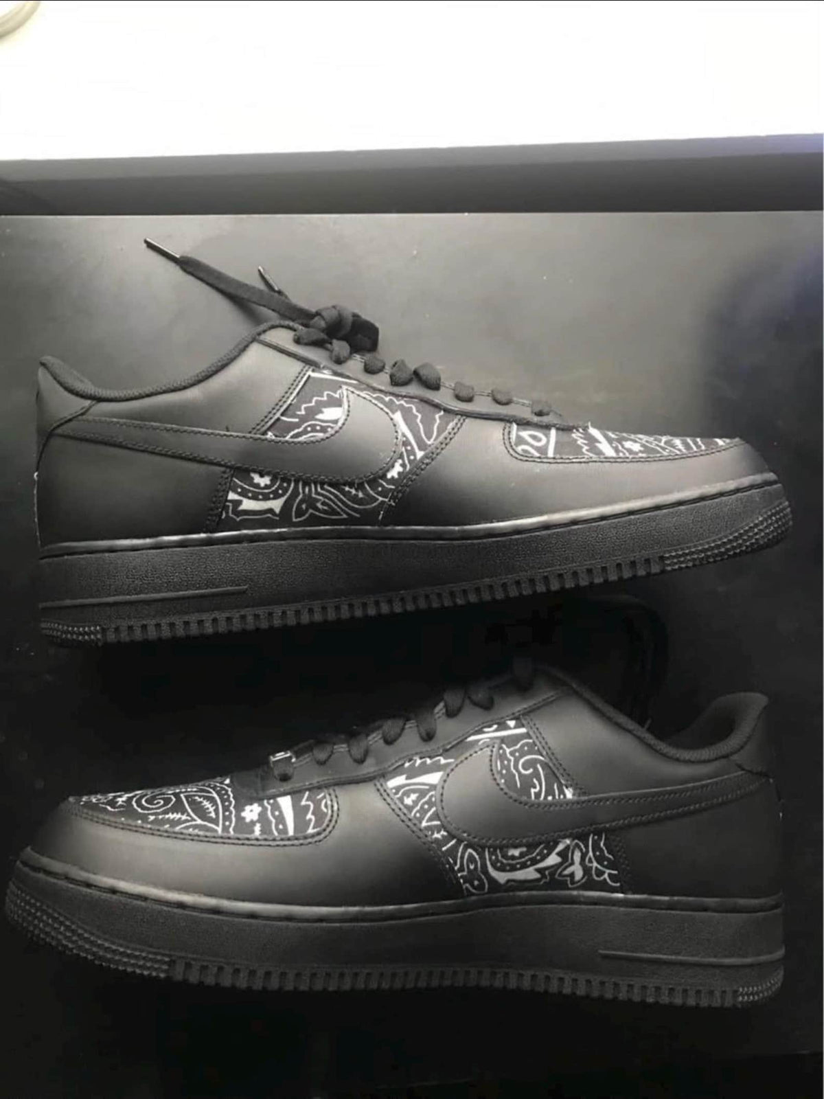 Custom Black Bandana Nke Air Force 1