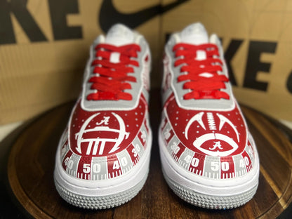 Custom Crimson Tide Football Nike Air Force 1s