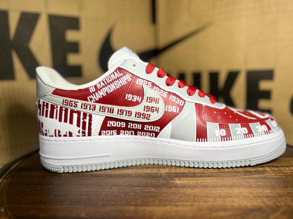 Custom Crimson Tide Football Nike Air Force 1s