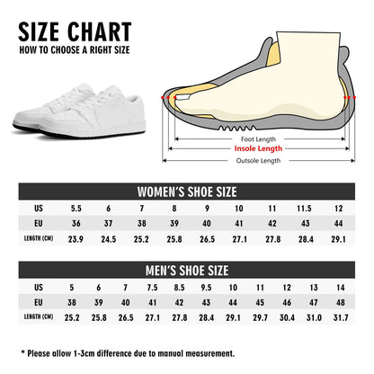 Custom Logo Sneakers | Personalized Low-Top Shoes in Orange & Black | Business Branding and Sports Fan Gift