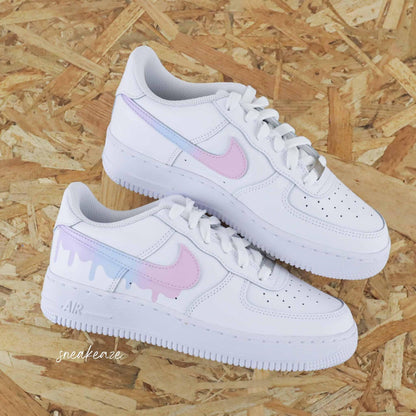 Custom Air Force 1 Drip Unicorn Flowing Effect Unisex Sneakers