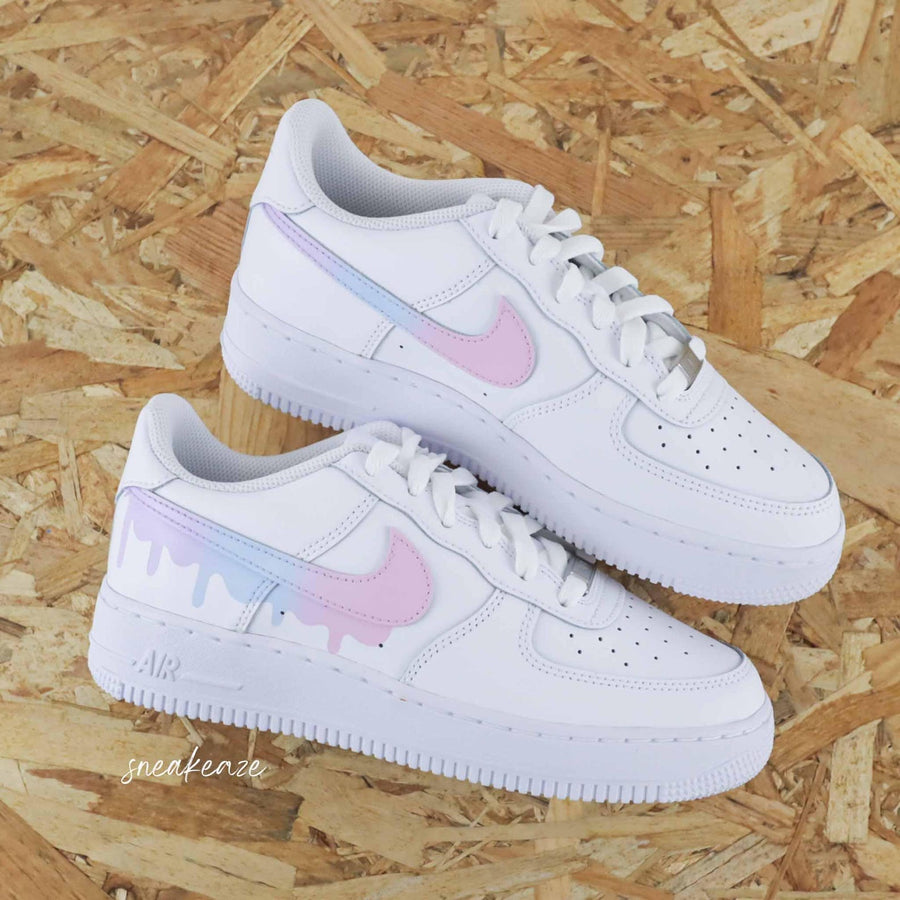 Custom Air Force 1 Drip Unicorn Flowing Effect Unisex Sneakers